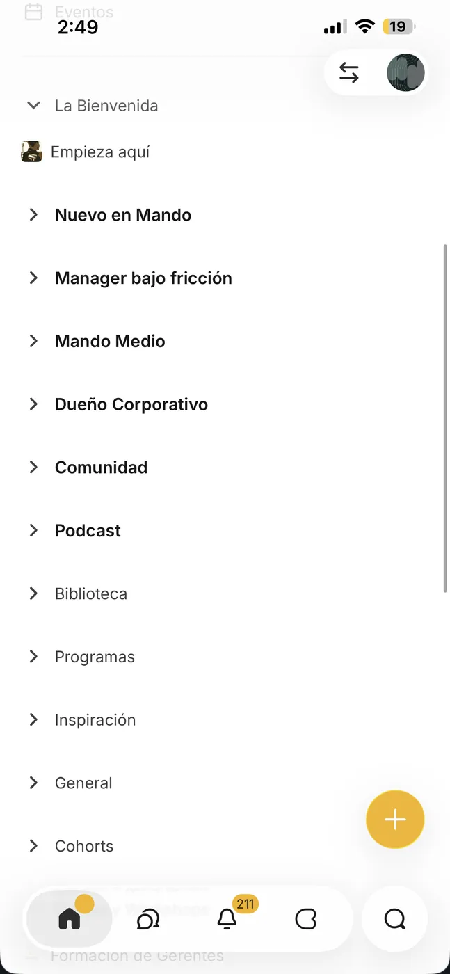 La comunidad en el teléfono